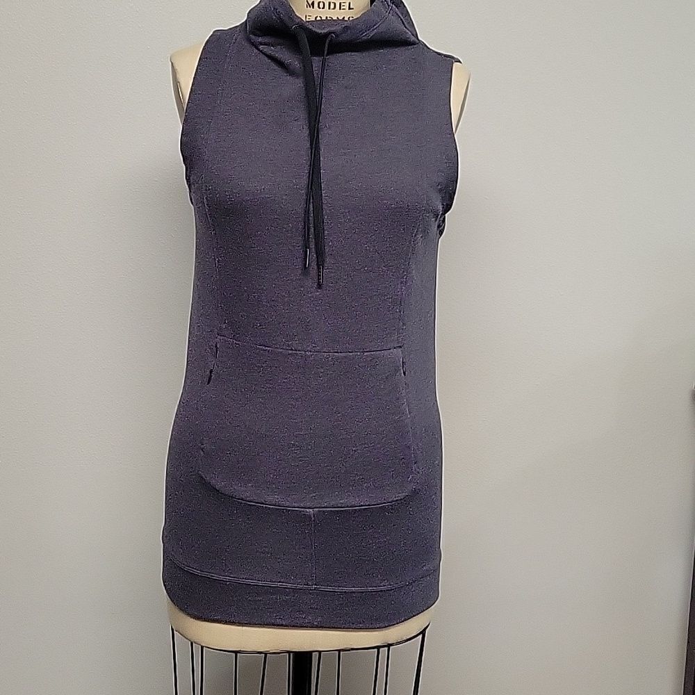 Lole Gray Sleeveless Saki Tunic Dress XS Kangaroo Pockets